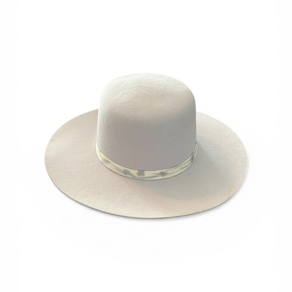 Anthropologie rare Wyeth wool pale lilac boater hat main image 6
